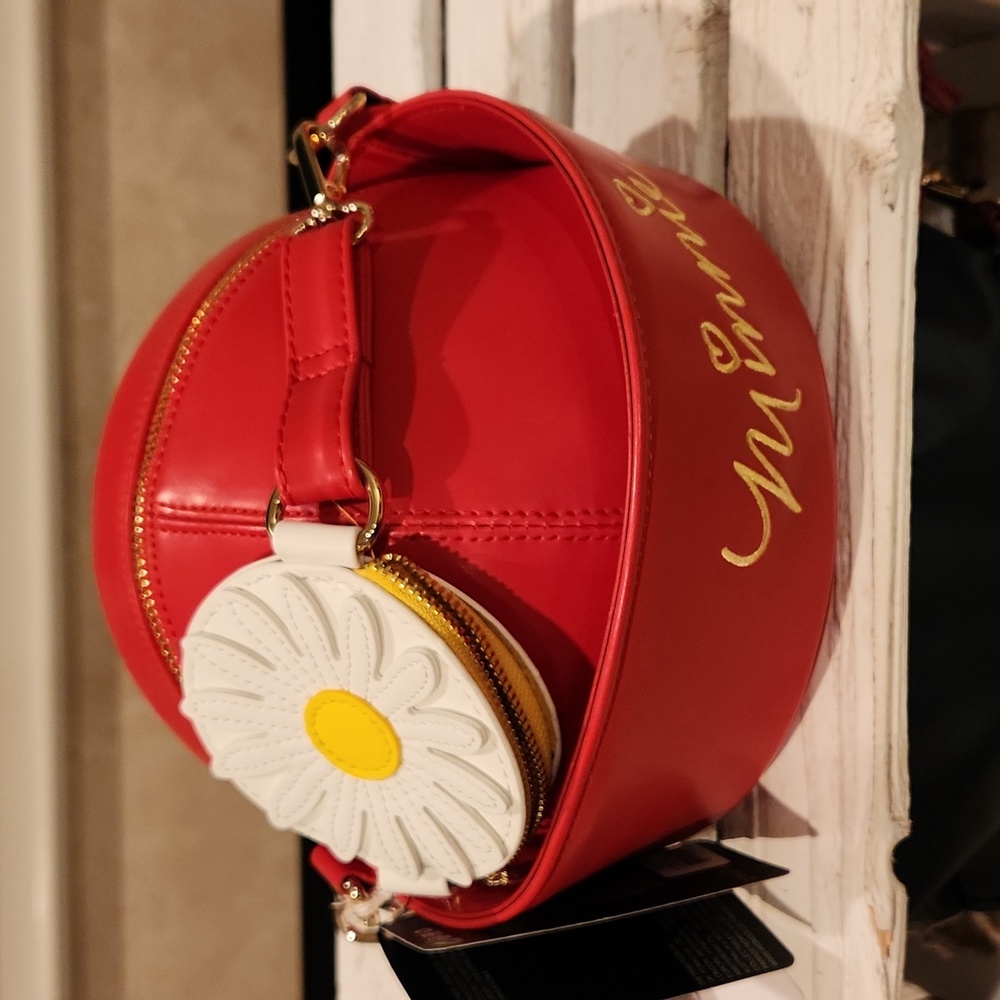 NWT precious Disney Loungefly Minnie Mouse hat crossbody bag flower change purse